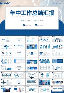 生物医疗科技DNA模板PPT