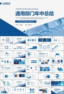 生物医疗科技DNA模板PPT