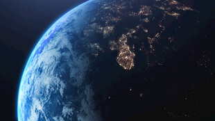 蓝色星球地球的壮丽景象