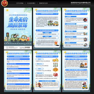 全国拒绝酒驾日宣传展板