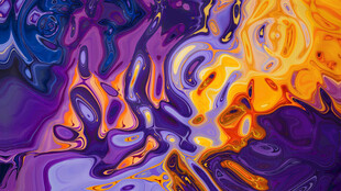 抽象炫彩流体艺术画面