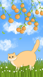 卡通手绘橘猫壁纸