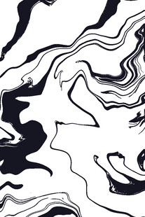 黑白抽象流体艺术图案