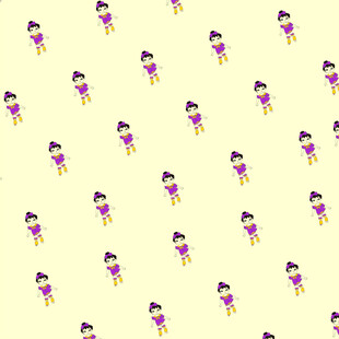卡通人物图案背景纹理