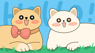 可爱猫咪插画图案