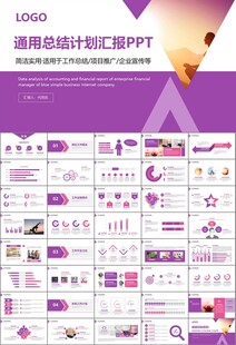 紫色时尚瑜伽馆瑜伽培训PPT