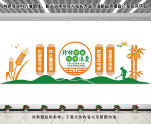 珍惜粮食杜绝浪费文化墙