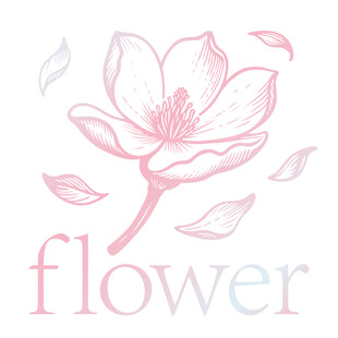 粉色花卉图案设计