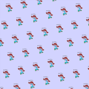 紫色背景卡通图案无缝纹理