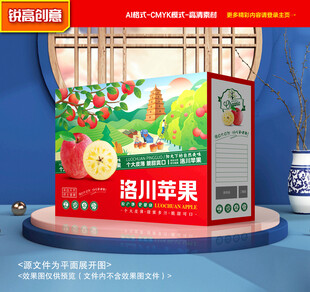 苹果包装 洛川苹果礼盒