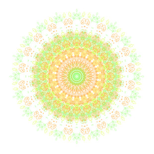 多彩圆形曼陀罗图案
