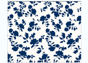 蓝白花卉图案纹理背景