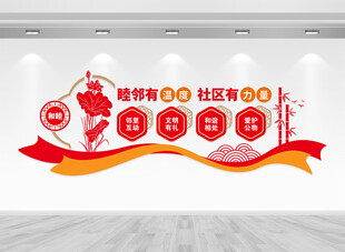 和谐社区文化墙
