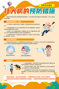 狂犬病的预防措施海报