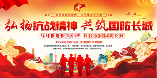 全民国防教育日宣传展板