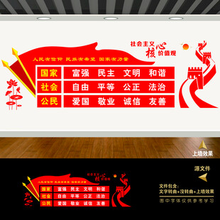 社会主义核心价值观文化墙