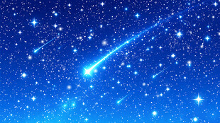 蓝色流星星空