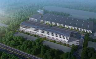 现代化工厂鸟瞰图