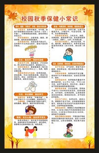 秋季健康保健知识海报