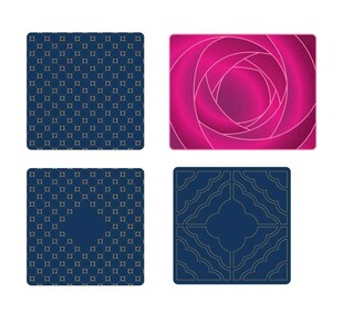 多彩几何图案方形背景图