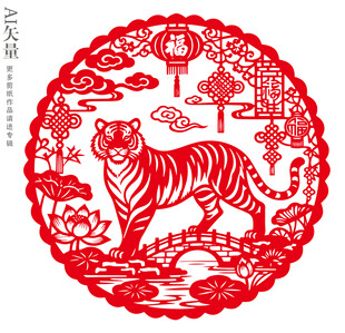 虎年剪纸窗花