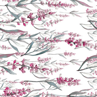 手绘粉色花枝图案背景