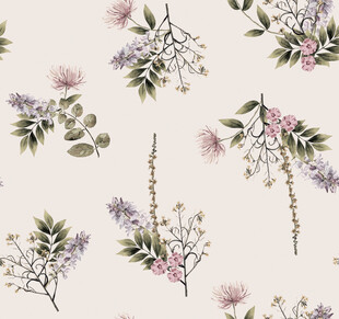 花卉植物无缝图案纹理