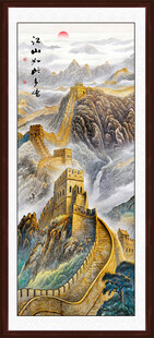 竖幅长城国画