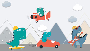 卡通儿童房背景墙