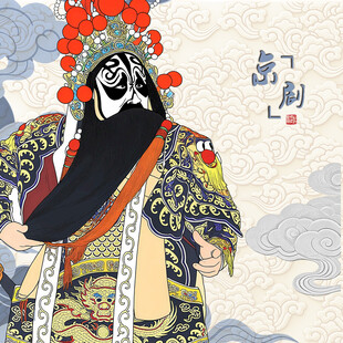 京剧扮相武将形象
