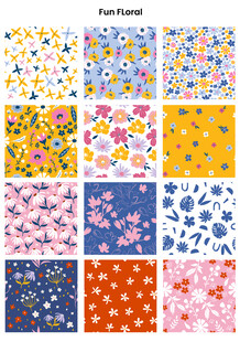 多彩花卉图案素材集合数码印花