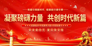 红色党建展板标语