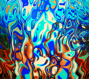抽象多彩流体艺术图案