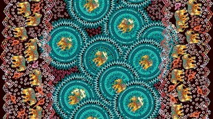 多彩民族风几何图案纹理