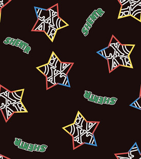 多彩星星图案装饰设计元素