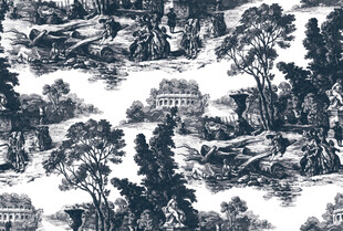 蓝白中式山水图案纹理