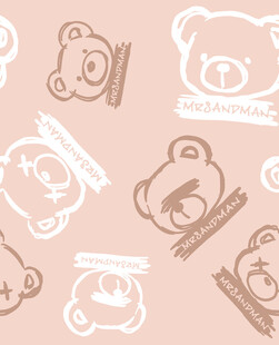 小熊图案的可爱背景纹理