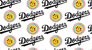 道奇队标志重复图案设计