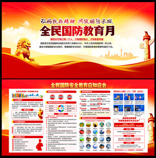 国防教育宣传展板
