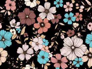 多彩花卉图案背景
