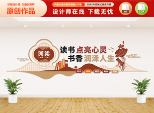 校园阅读室文化墙