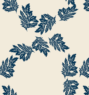 蓝叶图案背景纹理设计