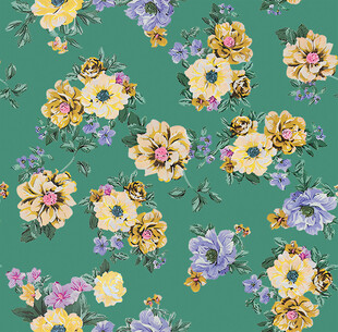 绿色底花卉图案设计
