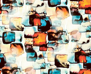 多彩几何图案水彩背景