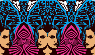 抽象人脸图案艺术设计