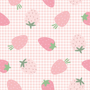粉色草莓图案背景