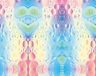 梦幻多彩抽象对称图案