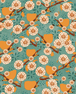 复古风花卉图案背景