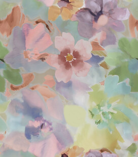 梦幻水彩花卉图案