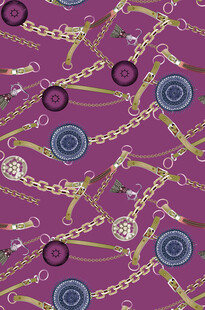 紫色链条纽扣图案纹理四方连续